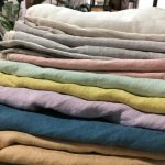 Wholesale Oeko High Quality Pure French Flax Linen Fabric180GSM Thick linen wide 110″ for Linen bedding Curtain Garment blanket