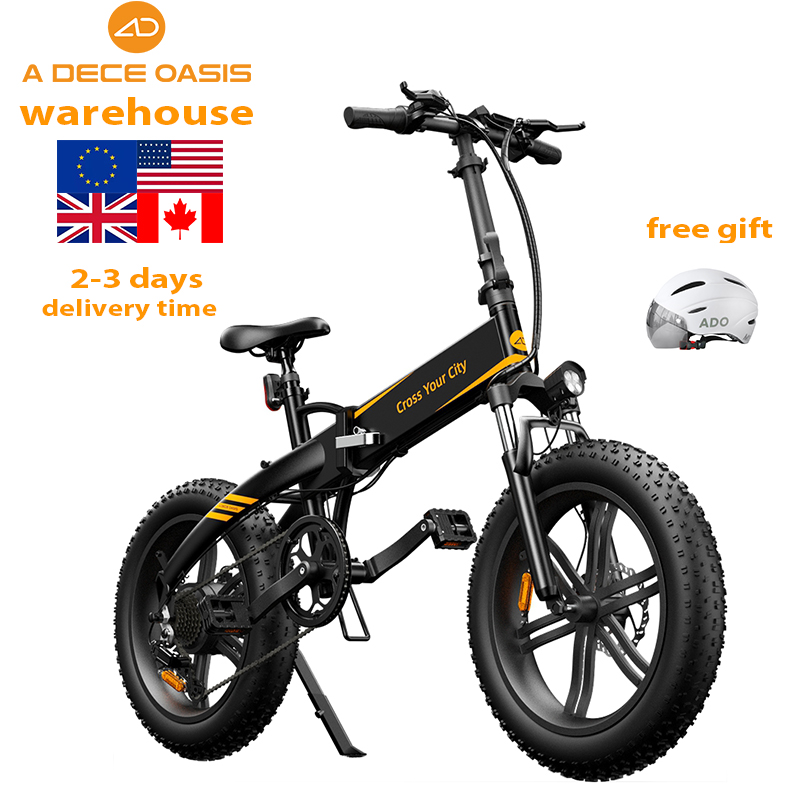 EU UK US Warehouse ADO Bike ebike A20F+ Cheap Folding Fast Electric Dirt Fat Tire Bike Mountain City Road Bicycle Old e Bike